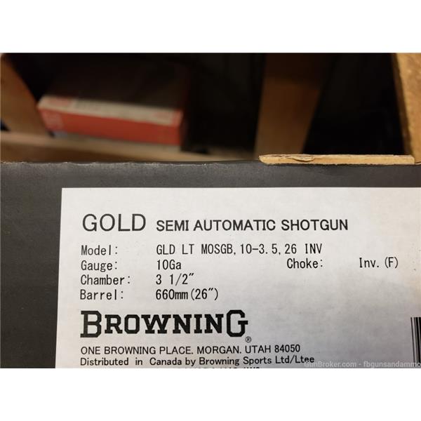 NEW! BROWNING GOLD LIGHT 10 GAUGE 26" 011287114 023614397847 26 inch " barrel BG INCH 10011289114 GA NR 2