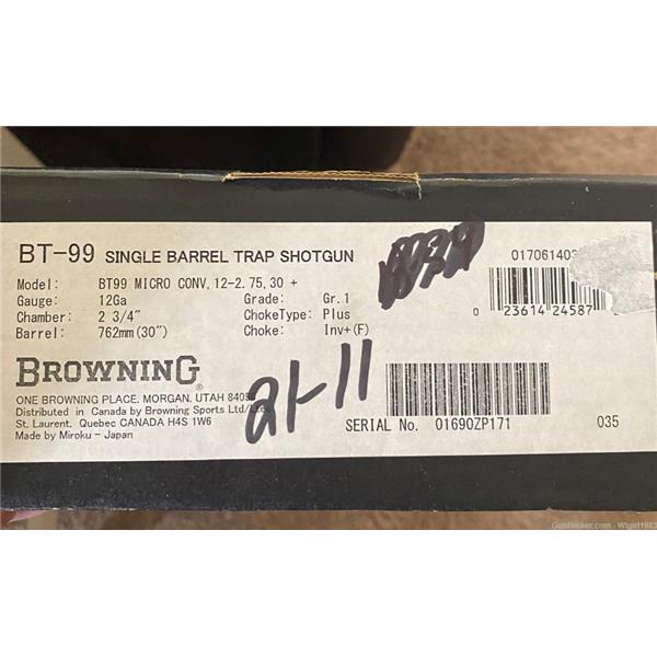 Browning BT-99 MICRO CONV, 12-2. 75, 30+ 30 inch " barrel