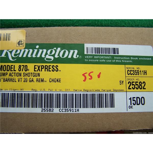 FACTORY NEW, REMINGTON 870 EXPRESS (MAGNUM), 20 GG, 26" BBL, MOD REMCHOKE 25582 26 inch " barrel