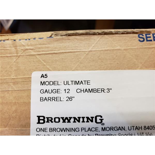 12 Gauge A-5 ACTUAL PICS! NEW BROWNING A5 ULTIMATE GA 26" WALNUT ENGRAVED FIBER OPTIC 023614398219 26 inch " barrel 0118203005 INCH GAUGE GOLD