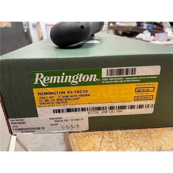 Remington 83392 V3 Tac-13 12 Gauge 13" 3" 5+1 Black 047700833927 13 inch " barrel
