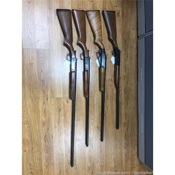 370 Winchester Lot of 4 Single Shot Shotguns, 12GA and 16GA, Ships AS IS! Ready to GO!