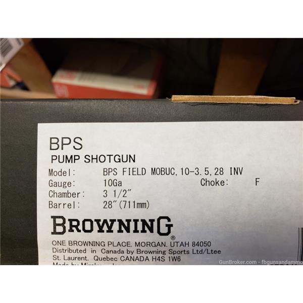 NEW! BROWNING PUMP SHOTGUN BPS FIELD 10 GAUGE 28" MOSSY OAK BREAK UP CAMO 023614741244 28 inch " barrel 012290113 MOBUC GA GOLD