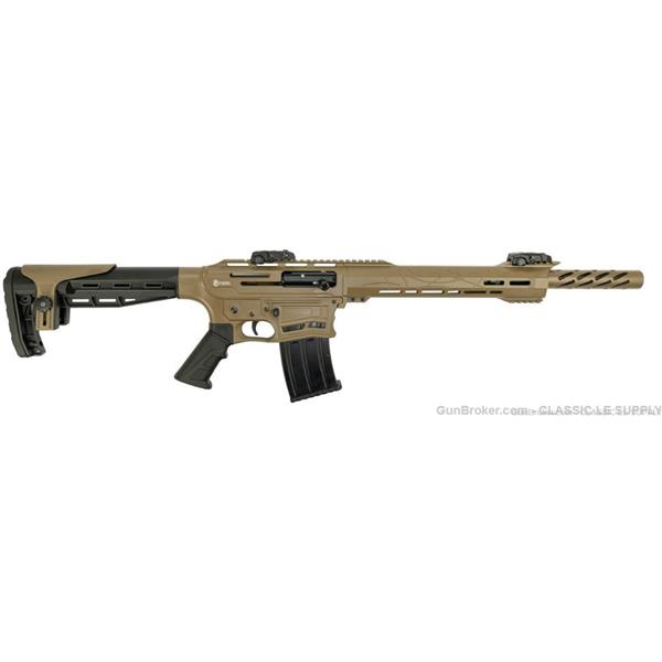 Other Model Citadel Boss-25 12 Gauge Shotgun 18.75" Flip-Up Sights Mag Fed FDE 5 Rounds 682146831986 G-I-77445 TSRL 10-1-21 18 inch " barrel CBOSS2512-FDE