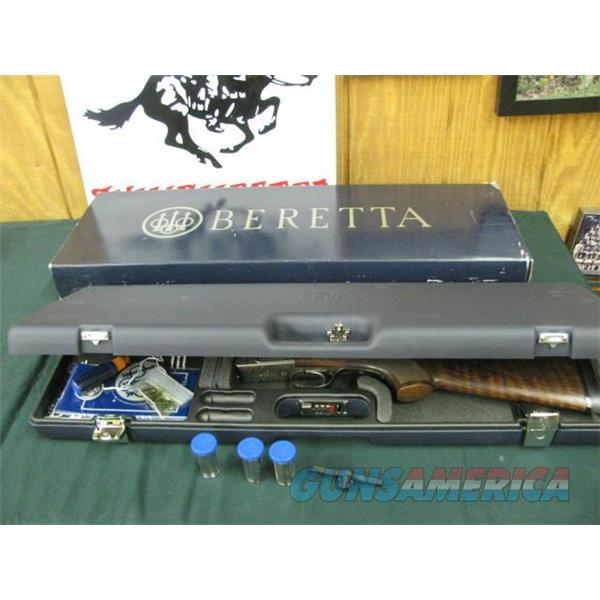 7376 Beretta 471 Silver Hawk 20 gauge 28 inch barrels, 5 chokes cly ic m im f wrench box, case,papers.AS NEW IN CASE, old english pad lop 14 1/4 satin chrome receiver 6lbs solid rib ejectors,beavertail,single select trigger. AA+ fancy figur