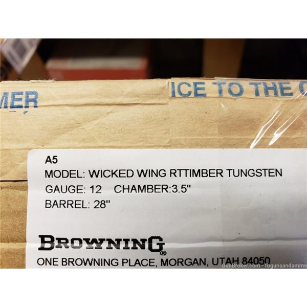 NEW! NIB BROWNING A-5 WICKED WING TUNGSTEN 12 GAUGE 28" REALTREE TIMBER GA 023614742760 28 inch " barrel 0118952004 A5 CAMO 3.5 GOLD