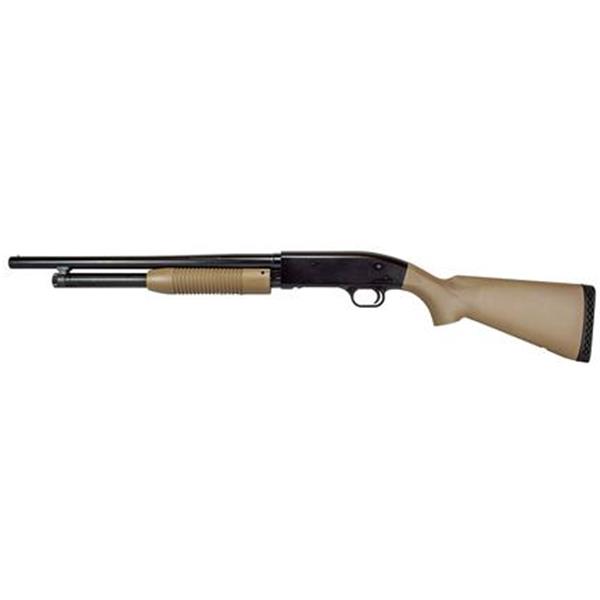 Mossberg & Son, O.F. Maverick, Model 88 Security 12 Gauge 3 Inch Chamber 18.5 Plain Barrel Cylinder Choke Flat Dark Earth Synthetic Stock 6 Round 049533310224