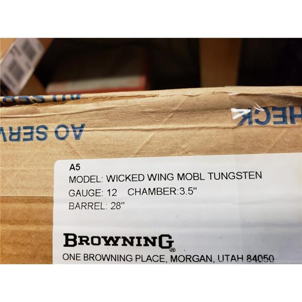 NEW BROWNING A-5 WICKED WING TUNGSTEN 12 GAUGE 28" MOSSY OAK BOTTOMLANDS GA 023614742807 28 inch " barrel 0118972004 A5 CAMO 3.5 GOLD