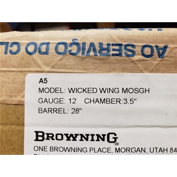 A-5 RDYSHIP NEW BROWNING A5 WICKED WING 12 GA 28" MOSSY OAK SHADOW GRASS 3.5 28 023614743309 inch " barrel 0119002004 INCH GAUGE GOLD
