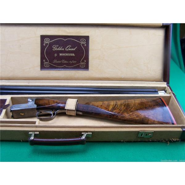 WINCHESTER 23 GOLDEN QUAIL, 28 GGE, MFD 1985, 1 OF 500, 25.5" SOLID RIB BBL 25 inch " barrel