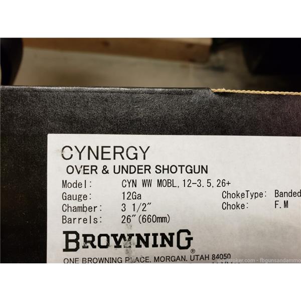 RDY2SHIP! NEW BROWNING CYNERGY WICKED WING 12 GA 26 MOSSY OAK BOTTOMLAND 023614737759 inch " barrel 018719205 BURNT BRONZE GAUGE