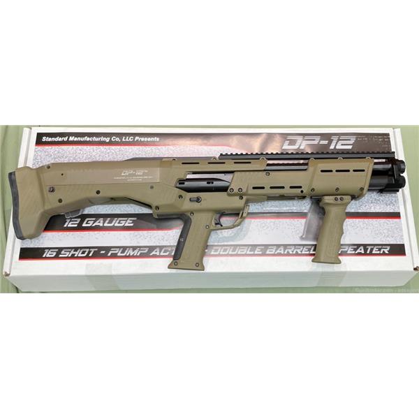 DP-12 Standard Manufacturing Mfg DP12 12ga Double Barrel Pump Shotgun 18.88" FDE