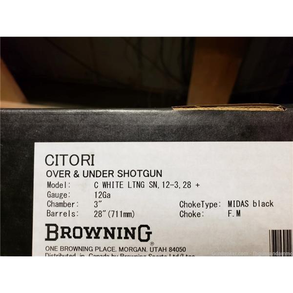 PICS! NEW! BROWNING CITORI WHITE LIGHTNING 12 GA 28" ENGRAVED GAUGE O/U 28 023614735120 inch " barrel 018142304 SHOTGUN OU 3 A5 GOLD